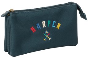 Κασετίνα Harper &amp; Neyer Ναυτικό Μπλε 22 x 12 x 3 cm