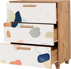 Συρταριέρα Πεύκο Atlantic / Λευκό LEVA 80x43x95