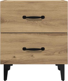 vidaXL Ντουλάπι κρεβατιού 2 pcs Artisan Oak 40 x 35 x 47,5 εκ