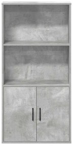 vidaXL Βιβλιοθήκη Γκρι Σκυροδέματος 60x24x120 εκ. Επεξεργ. Ξύλο