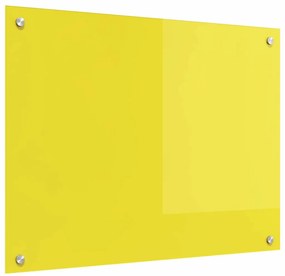 vidaXL Κουζίνα Πίσω τοίχος Κίτρινος 80x60x0,6 εκ. Σκληρυμένο γυαλί