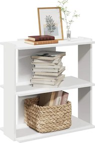 vidaXL Βιβλιοθήκη 3 επιπέδων Λευκό 60x30x60 cm Ξύλινη κατασκευή