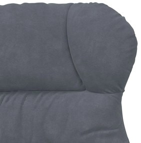 vidaXL Πολυθρόνα Σκούρο Γκρι 69 x 74 x 93 εκ. Βελούδο