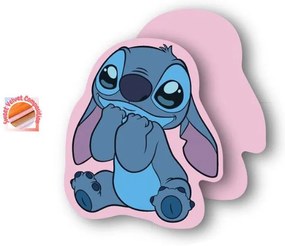Διακοσμητικό Μαξιλάρι Μικρό Disney Home Velboa 15εκ. Stitch 88 Pink DimCol