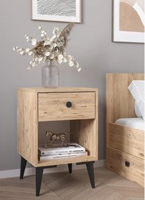 Κομοδίνο ArteLibre AMARI Δρυς Μοριοσανίδα 43x43x67.5cm