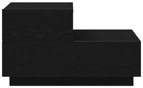 vidaXL Κομοδίνο Μαύρη δρυς 70 x 36 x 40.5 εκ. Επεξεργασμένο ξύλο