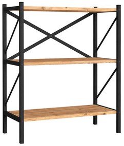 Βιβλιοθήκη Colmar Megapap μεταλλική - μελαμίνης χρώμα pine oak 66x34x85εκ.