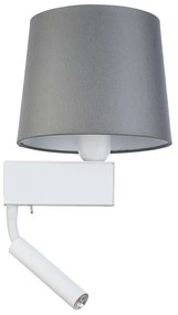 Φωτιστικό Τοίχου - Απλίκα Chillin 8215 1xE27 max 40W & 1xG9 max 10W Grey-White Nowodvorski Metal, Fabric