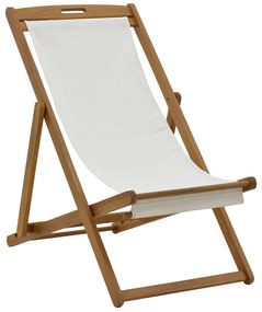 Intrahome Σεζλόνγκ Franclow Intrahome ξύλο ακακίας φυσικό-πανί pvc λευκό | SKU: INTRAPA-393111116