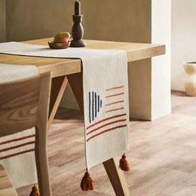 Runner Zillah 123 Blue-Terra Gofis Home 33X150 100% Βαμβάκι