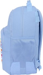 Σχολική Τσάντα Smiley Joyful Μπλε Πολύχρωμο 32 x 42 x 15 cm