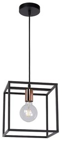 Φωτιστικό Κρεμαστό Lucide 08424-01-30 ARTHUR Μαύρο Ματ (Black Mat)|Χαλκός Ματ Χρώμα (Copper Coloured)