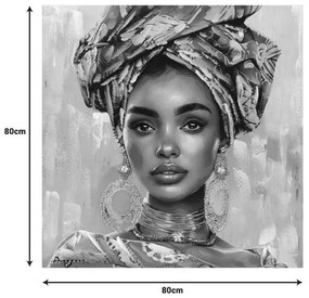 Πίνακας σε καμβά Turban Inart 80x3x80εκ