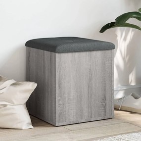 Παγκάκι Αποθήκευσης Γκρι Sonoma 42x42x45 εκ. Επεξεργασμένο Ξύλο - Γκρι