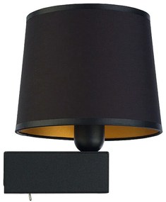 Φωτιστικό Τοίχου - Απλίκα Chillin 8197 1xE27 max 40W Black Nowodvorski Metal, Fabric