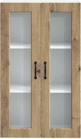 vidaXL Ραφιέρα τοίχου PORTO Artisan Δρυς 60 x 31 x 100 εκ.