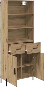 vidaXL Highboard Artisan Oak 69,5 x 32,5 x 180 εκ Επεξεργασμένο ξύλο
