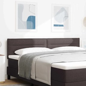 vidaXL LED κεφαλάρι Επιτοίχιο Σκούρο καφέ Σκούρο καφέ 180 cm ύφασμα