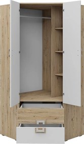 Γωνιακή ντουλάπα Nico - 87.00Χ87.00Χ190.00cm