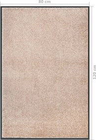 vidaXL Πατάκι Εισόδου Μπεζ 80 x 120 εκ.