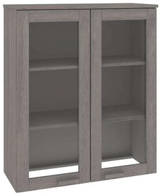 vidaXL Πάνω Μέρος Ντουλαπιού HAMAR Αν. Γκρι 85x35x100 εκ. Μασίφ Πεύκο