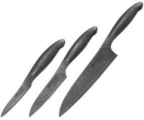 Μαχαίρια Artefact SAR-0220 (Σετ 3τμχ) Grey Samura Ανοξείδωτο Ατσάλι