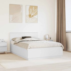 vidaXL Σκελετός Κρεβατιού Λευκό 140 x 200 cm Επεξεργασμένο ξύλο