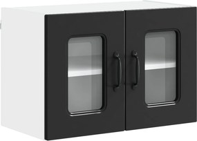 vidaXL Πάνελ πλυντηρίου πιάτων Kalmar 2 pcs Μαύρο Επεξεργασμένο Ξύλο