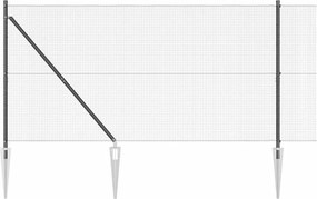 vidaXL Στύλος Περιφράξεων Γκρι 50 x 1,2 μ (16 x 16 mm πλέγμα)