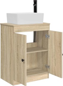 vidaXL Ντουλάπα Νιπτήρα Mπάνιου Sonoma Δρυς 54 x 35 x 100 cm