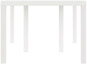 vidaXL Κήπου Τραπέζι Λευκό 150x100x73 εκ Πλαστικό Ράττα
