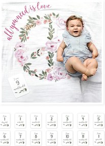 Σεντόνι Φωτογράφισης Μωρού + Κάρτες Lulujo All You Need Is Love LJ593