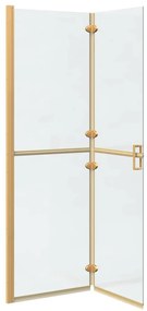 vidaXL Τοίχος ντους Walk-in Άλλο Χρυσό και διαφανές 120 x 190 cm