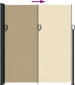 vidaXL Σκίαστρο Πλαϊνό Συρόμενο Μπεζ 220 x 500 εκ.