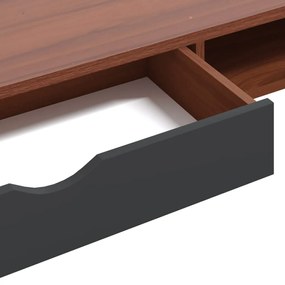 vidaXL Γραφείο Υπολογιστή με Συρτάρι Καφέ 110x50x75 εκ. Επεξεργ. Ξύλο