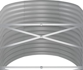 vidaXL Ζαρντινιέρα Ασημί 152x80x68 εκ. Γαλβανισμένος χάλυβας