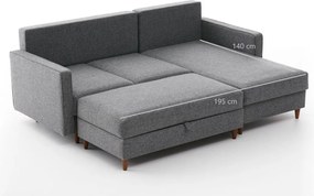 Corner Sofa Eva Right - Grey Grey