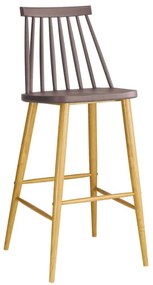 Σκαμπό Μπάρ Lavida Beige ΕΜ153,9 43X49X107 cm Σετ 2τμχ Metal, Polypropylene