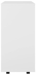 Ντουλάπι Τροχήλατο Λευκό 60 x 35 x 75 εκ. από Μοριοσανίδα - Λευκό