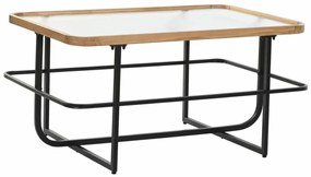 Τραπεζάκι Καφέ DKD Home Decor Κρυστάλλινο Μέταλλο (90 x 60 x 46 cm)