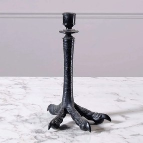 Κηροπήγιο Πόδι Πάπιας 0010-3 13x25,5x25cm Black Supergreens Πολυρεσίνη