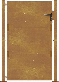 vidaXL Πόρτα Κήπου 100x125 εκ. από Ατσάλι Corten