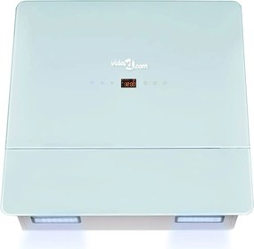 vidaXL Απορροφητήρας Λευκός 600 χιλ. από Ψημένο Γυαλί