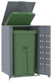 vidaXL Πλαίσιο Κάδου Απορριμμάτων 1 Κάδος Γκρι 69x79x117 εκ. Ατσάλι