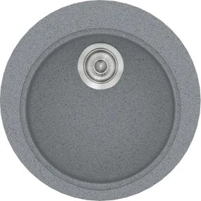 Sanitec Classic 316 (48×48) - Γρανιτένιος νεροχύτης - Metallic SILVER