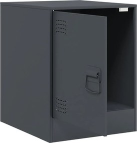vidaXL Κομοδίνα 2 τεμ. Ανθρακί 34,5 x 39 x 44 εκ. από Χάλυβα