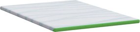 vidaXL Στρώμα επικάλυψης Λευκό και Πράσινο 140 x 200 cm