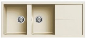 Νεροχύτης κουζίνας UNICO 500 Bianco Antico 62 ELLECI 116x50cm