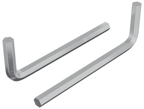 vidaXL Εξαγωνικό Κλειδί 2 pcs Ασημί 32 x 86 χιλ. Ατσάλι