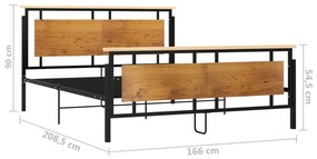 vidaXL Πλαίσιο Κρεβατιού 160 x 200 εκ. Μεταλλικό